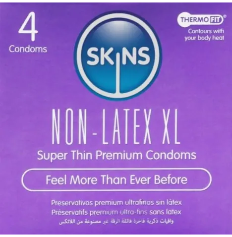 SKINS - LATEX-FREE CONDOMS XL PACK OF 4