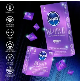 SKINS - PRESERVATIVOS SIN LATEX XL PACK 4