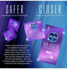 SKINS - LATEX-FREE CONDOMS XL PACK OF 4