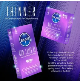 SKINS - LATEX-FREE CONDOMS XL PACK OF 4