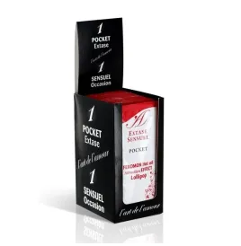 EXTASE SENSUAL - HUILE DE MASSAGE AUX PHÉROMONES EFFET CHALEUR SUCETTE 10 ML
