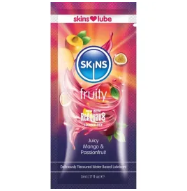 SKINS – FRUCHTIGES, WASSERBASIERTES GLEITMITTEL MANGO and PASSIONSFRUCHT, EINZELDOSIERUNG 5 ML