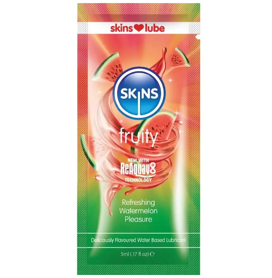 SKINS – FRUCHTIGES, WASSERBASIS-GLÄTTER WASSERMELONE, EINZELDOSIERUNG 5 ML