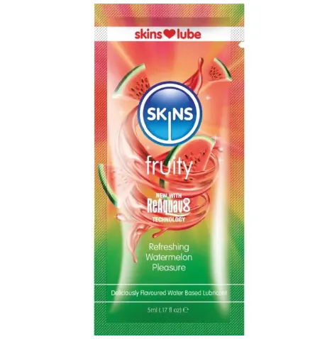 SKINS - LUBRIFICANTE FRUTTATO A BASE DACQUA ANGURIA MONODOSE 5 ML