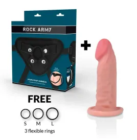 ROCKARMY - IMBRACATURA DILDO REALISTICO TIGRE A DOPPIA DENSIT 14 CM -O- 4.46 CM