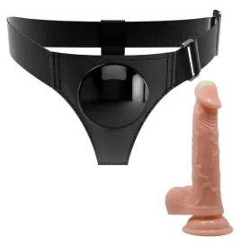 PRETTY LOVE - SLIP HARNAIS HARNAIS UNIVERSEL AVEC GODE KEVIN 19 CM NATUREL