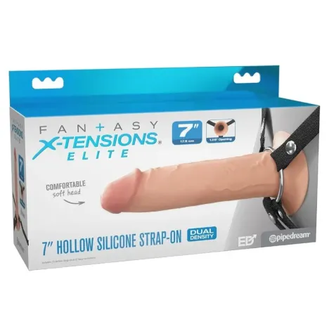 FANTASY X-TENSIONS ELITE - ARNÉS CON DILDO HUECO DE SILICONA 17,8 CM