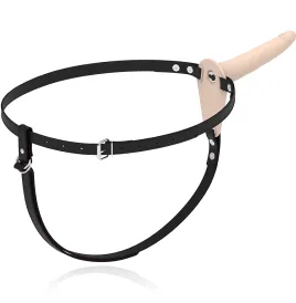 FETISH SUBMISSIVE HARNESS - HAUTFARBENES SILIKONVIBRATOR 15 CM