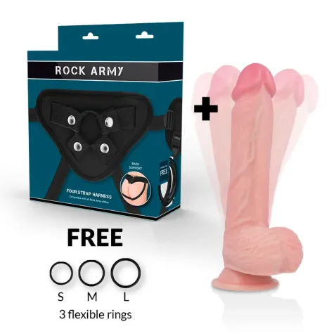 ROCKARMY - IMBRAGATURA ROTATORE E VIBRATORE HAWK 22 CM -O- 4.6 CM