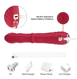 ARMONY - THERMO-ADJUSTABLE POINT A STIMULATOR VIBRATOR DILDO RED
