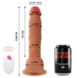CYBER SILICOCK - FERNBEDIENUNG REALISTISCH MASTER BEN 23.88 CM -O- 4.3 CM