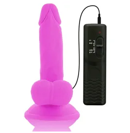 DIVERSIA - DILDO VIBRANTE FLESSIBILE VIOLA 17 CM -O- 3.3 CM
