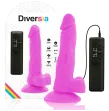 DIVERSIA - DILDO VIBRANTE FLESSIBILE VIOLA 18 CM -O- 4 CM