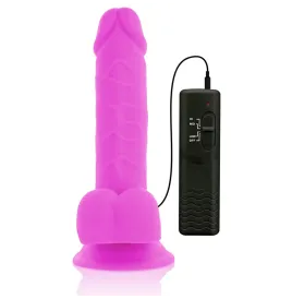 DIVERSIA - DILDO VIBRANTE FLESSIBILE VIOLA 20.5 CM -O- 4.2 CM