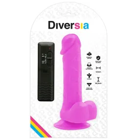 DIVERSIA - DILDO VIBRANT FLEXIBLE VIOLET 20.5 CM -O- 4.2 CM