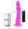 DIVERSIA - DILDO REALÍSTICO FLEXIBLE CON VIBRACIÓN LILA 21 CM -O- 4.9 CM DIVERSIA - DILDO REALÍSTICO FLEXIBLE CON VIBRACIÓN LILA 21 CM -O- 4.9 CM