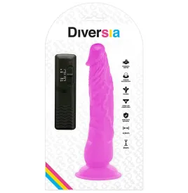DIVERSIA - FLEXIBLE VIBRATING DILDO PURPLE 21 CM -O- 4.9 CM