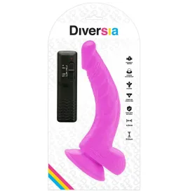 DIVERSIA - FLEXIBLER VIBRIERENDER DILDO LILA 21.5 CM -O- 4.5 CM