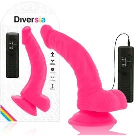 DIVERSIA - DILDO VIBRANT FLEXIBLE ROSE 21.5 CM -O- 4.5 CM