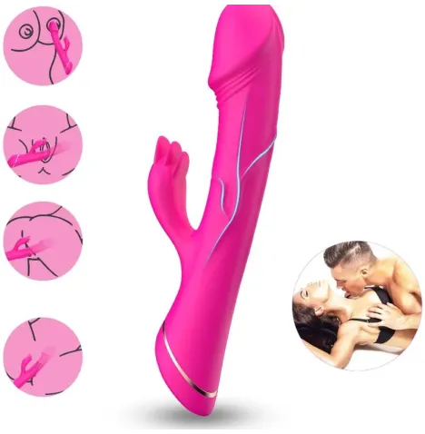 ARMONY - GODE VIBRATEUR LAPIN SILICONE FUCHSIA