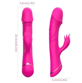 ARMONY - GODE VIBRATEUR LAPIN SILICONE FUCHSIA