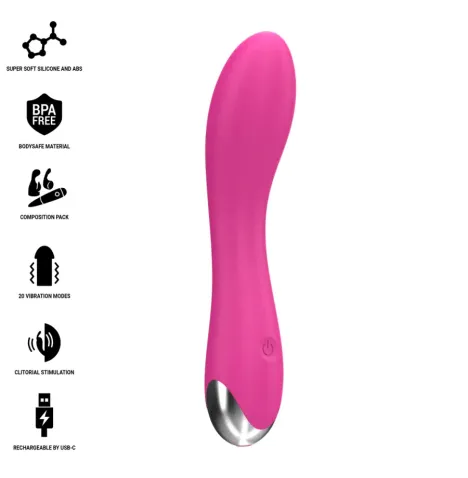 INTENSE - VIBRATORE CHER CON 20 MODALITÀ E TESTINE INTERCAMBIABILI
