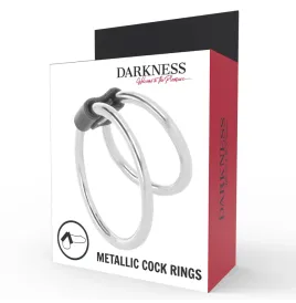 DARKNESS - DOPPELTER PENISRING AUS METALL
