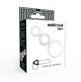 ADDICTED TOYS - RINGS SET FOR PENIS TRANSPARENT