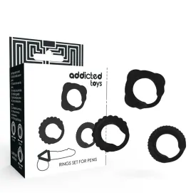 ADDICTED TOYS - SET 3 ANILLOS PENE NEGRO