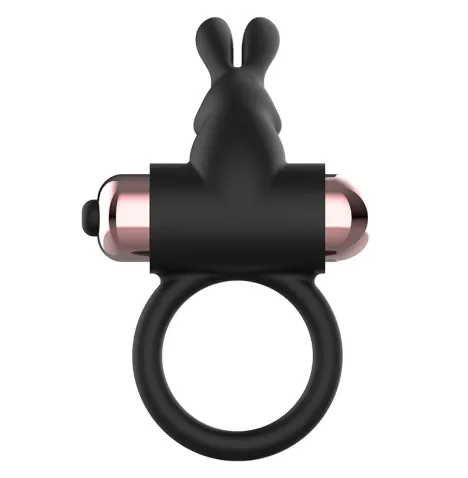 COQUETTE CHIC DESIRE - ANELLO DA CAZZO CON VIBRATORE NERO-ORO