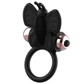 COQUETTE CHIC DESIRE - COCKRING PAPILLON AVEC VIBRATEUR NOIR- OR