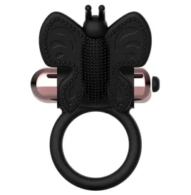 COQUETTE CHIC DESIRE - COCKRING PAPILLON AVEC VIBRATEUR NOIR- OR