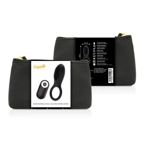 COQUETTE CHIC DESIRE - COCKRING TÉLÉCOMMANDE RECHARGEABLE NOIR- OR