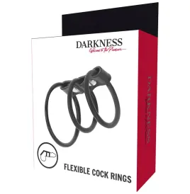 DARKNESS - ENSEMBLE DE 3 ANNEAUX PÉNIS FLEXIBLES