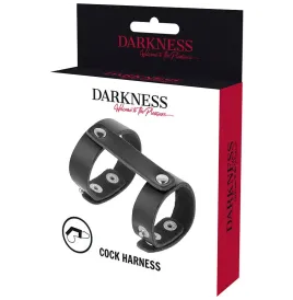 DARKNESS - LEATHER ADJUSTABLE PENIS AND TESTICLE RING