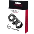 DARKNESS - ANELLO DOPPIO PER PENE E TESTICOLI IN PELLE REGOLABILE DARKNESS - ANELLO DOPPIO PER PENE E TESTICOLI IN PELLE REGOLABILE