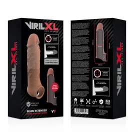 VIRILXL - FLÜSSIGE SILIKON V9 BRAUNE PENISVERLÄNGERUNG