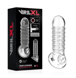 VIRILXL - ESTENSIONE E GUAINA PER PENE V15 TRASPARENTE