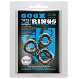 BAILE - COCK RINGS YVONNE SET 3 PENIS RINGS