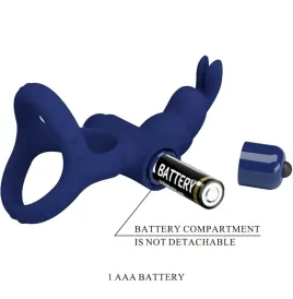 PRETTY LOVE - LUCHITO ANELLO VIBRANTE DOPPIO CONIGLIO BLU