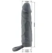 PRETTY LOVE - FUNDA DE PENE DE PIEL REALÍSTICA GRIS OSCURO PRETTY LOVE - FUNDA DE PENE DE PIEL REALÍSTICA GRIS OSCURO