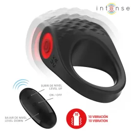 INTENSE - CLOVER VIBRATOR PENIS RING 10 VIBRATIONS BLACK