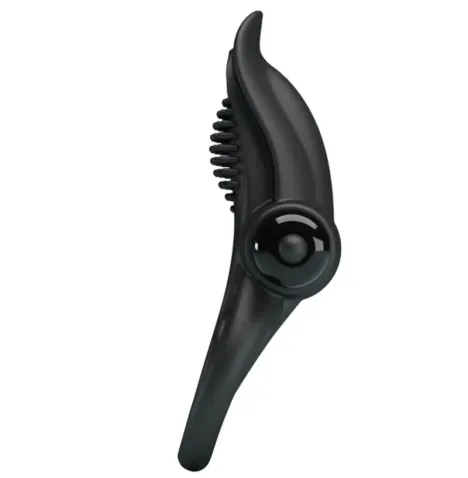 PRETTY LOVE - DOPPIO ANELLO VIBRANTE STIMOLATORE CLITORIDEO 10 VIBRAZIONI NERO