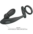 PRETTY LOVE - EMONI PENISRING ANAL PLUG 12 VIBRATIONEN SCHWARZ