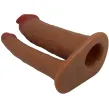PRETTY LOVE - MANCHON DOUBLE PÉNIS YAIRON AVEC EXTENSION DE 4 CM MULÂTRE PRETTY LOVE - MANCHON DOUBLE PÉNIS YAIRON AVEC EXTENSION DE 4 CM MULÂTRE
