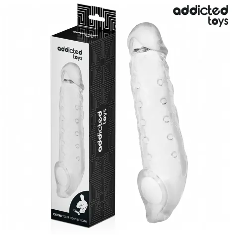 ADDICTED TOYS - TRANSPARENT PENIS EXTENSON SIZE S 23 CM