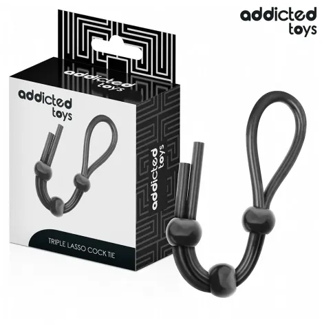 ADDICTED TOYS - CUERDA SILICONA PARA EL PENE DE LAZO TRIPLE