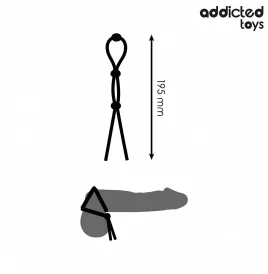 ADDICTED TOYS - CORDE EN SILICONE POUR LE PÉNIS À TRIPLE BOUCLE