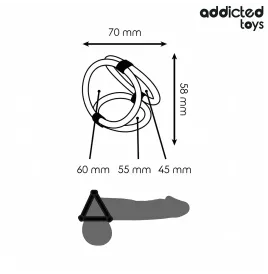 ADDICTED TOYS - TRIPLE PENIS RING