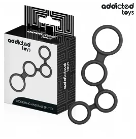 ADDICTED TOYS - PENIS RING WITH DIVIDERS FOR TESTICLES